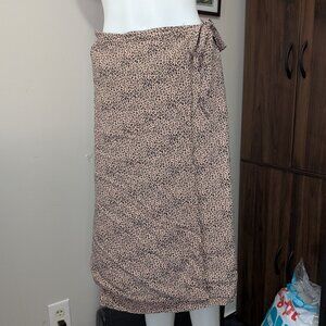 Urban Romantics Leopard Print Wrap Skirt M GUC